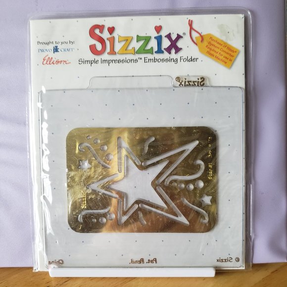 Simple Impressions Brass Stencils w/ Embossing Folders by Sizzix used - Picture 2 of 8